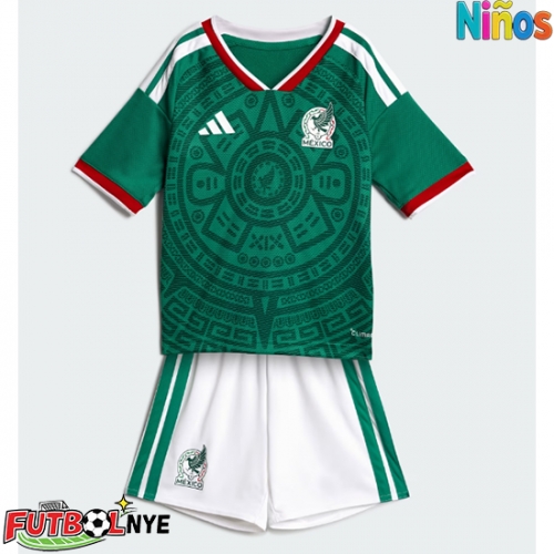 Camiseta México Primera Equipación para niños Mundial 2026 manga corta (+ pantalones cortos)